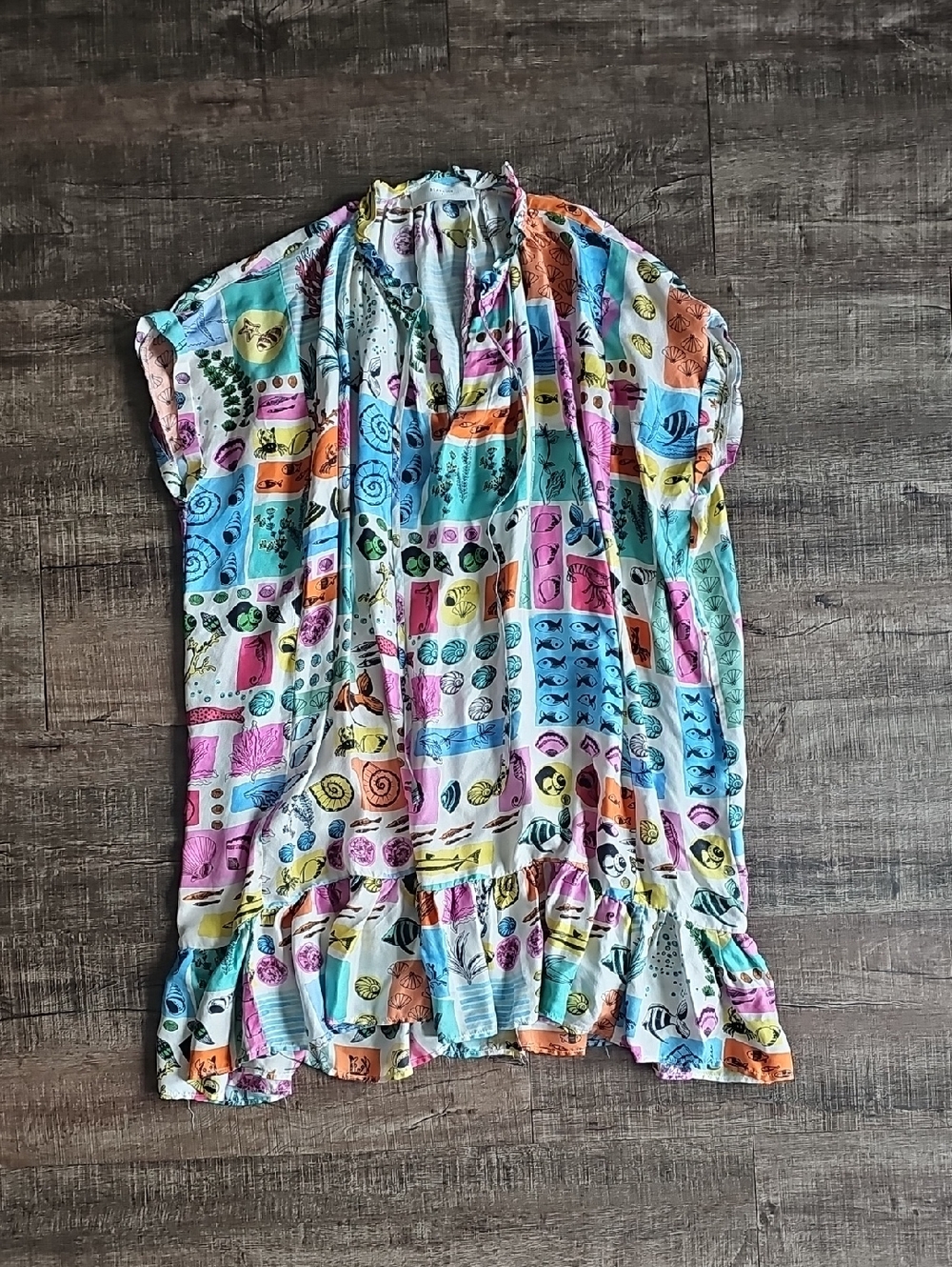 Anthropologie Beatrice - Colorful Abstract Silk Dress